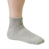 Diabetic Socks Mens Cotton 3-Pack Ankle Grey By DEBRA WEITZNER