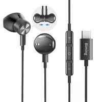USB C Headphones, Biming Type C Earbuds USB C Earphones with Mic & Volume Control Compatible with Google Pixel 3/2/XL,iPad Pro 2018, OnePlus 6T,Essential Phones