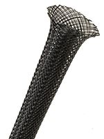 Electriduct 1/4" Black PET Expandable Braided Sleeving Cable Mesh Flexible Wire Sleeve - 200 Feet
