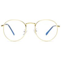 COASION Blue Light Blocking Glasses Retro Round Clear Lens Anti Blue Ray Computer Game Eyeglasses (Gold)