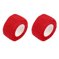 ECYC 2Pcs Self-Adhering Bandage Wraps 5 Yard Elastic First Aid Tape Roll,1 Inch Wide,Red