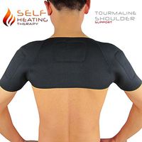 LifeShop Unisex Medical Grade Therapeutic Self-Warming Shoulder Wraps (Black)