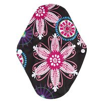 Sanitary Towel Pad, SANNYSIS Reusable Bamboo Cloth Washable Menstrual Mama Pad (M, Black)