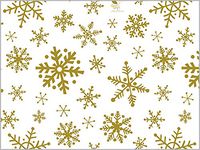 Golden Flurry Snowflakes Design Print Gift Grade Tissue Paper Sheets - 15" x 20" Package Amount (24)