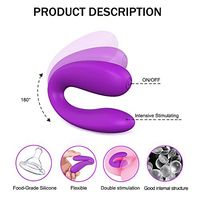 U-Shape Couples Pleasure Toys with Oral-Sucking & Cli-Stimulator Silicone Six Things for Adult Women&Men Toys for Couple Flirting Bullet T Shirt