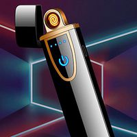 LEDGOO Touch Screen Smart Sensor USB Charging Lighter Smart Lighter Rechargeable Windproof Lighter for Fire Cigarette Outdoors Indoors
