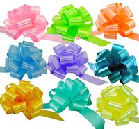Easter Gift Basket Pull Bows - 5" Wide, Set of 9, Pink, Green, Blue, Lavender, Yellow, Pastels, Birthday, Presents, Wreath, Swag, Easter, Spring, Pride, Baby Shower, Decoration, Classroom, Office