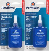 Permatex 24240 Medium Strength Threadlocker Blue, 36 ml (2)