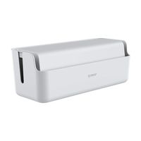 Cable Management Box, ORICO Power Strip Box with Tablets Holder(17 x 7 x 6 Inches), Extral Large Hide Cable Box for Home and Office-White