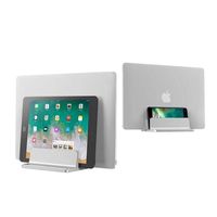 Double Slot Vertical Stand Mount Holder for MacBook Laptop Chromebook Tablet Smartphone