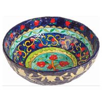 Colorful Recycled Paper Pomegranate Bowl by Yair Emanuel - Large