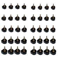 20 Pairs High Heel Replacement Tips, Doubletwo Black Heel Tip Taps Caps Shoes Replacement Dowels 8,9,10,11,12mm
