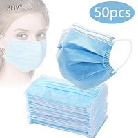 ZHY Anti-Spitting Protective Masks Dustproof Cover, Disposable 50 PCS Filter 3-ply Face Masks Personal Protection dust-Proof Anti Spittle No Eye Masks for Earloop,Prevent Saliva Safety Face Shields