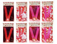 16 Valentine Cello Bag-A-Baskets with 16 Pull Bows and 16 Tags! 4 Different Styles!