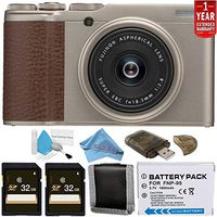 Fujifilm XF 10 Digital Camera (Gold) + NPW-95 Replacement Lithium Ion Battery + 32GB SDHC Card + Memory Card Wallet + Card Reader + Fibercloth + Deluxe Cleaning Kit Bundle