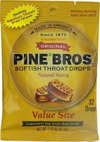 Pine Bros Softish Throat Drops Natural Honey 32 Count by Pine Bros.