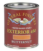 General Finishes Exterior 450 Water Based Wood Stain, 1 Quart, Butternut