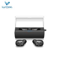 LYMOC Mini Wireless Earbuds TWS Bluetooth 5.0 Headset Hands-Free Earphone with Double HD Microphones and Noise Cancellation Office Wireless Headphone for Phone Business/Driving/Office (Black)