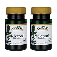 Swanson Melatonin 3 Milligrams 60 Capsules (2 Pack)