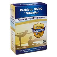 Probiotic 10/50 by Vitälzym 10 Strains, 50 Billion CFU (30 Capsules)