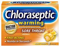 Chloraseptic Sore Throat Lozenges Warming Honey Lemon with Real Honey - 18 Lozenges