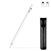 Zspeed Stylus Pen for Apple iPad, Active Stylus Rechargeable Fine Tip Stylus Compatible with All Apple iPad/iPhone/iPad Pro/iPhone X, Android Windows Capacitive Touchscreen Phone & Tablet (White)