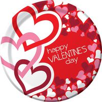 8-Count Round Paper Dinner Plates, Love Me Design