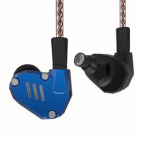 KZ ZS7 IEM Earphones Yinyoo KZ HiFi Bass Headphones Noice-Cancelling Metal Earbuds 4BA Balanced Armature 1DD Dynamic Drivers Hybrid Units Ear Buds with Detachable Cable Microphones(Blue mic)