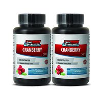 Sport Supplements Cranberry Concentrated Extract 50 : 1 Supports Urinary Tract Bladder Health Antioxidantm, Healthy Urinary System (2 Bottles)