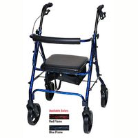Rollator Blue Flame Deluxe Aluminum Rolling Walker