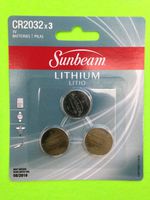 Sunbeam CR2032 Lithium Battery 3-pack