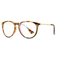 COASION Vintage Blue Light Blocking Glasses for Women Round Clear Lens Computer Gaming Eyeglasses (Tortoise/Gold)