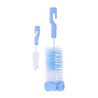 GerTong 2PCS/Set Small and Large Bottle Brushes Teat Brush Cleaning Brush Set Long Handle Water Bottle Brush Cleaner Sponge Soft Safe Baby Bottle Brush