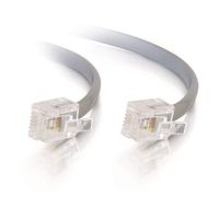 BoltLion BL-696911 25 Feet RJ12 Modular Premium Telephone Cable [Data, 6P6C, Straight] for Homes, Offices, Hotels or Schools - Silver, 2 Pack