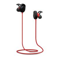 LoongSon Bluetooth Headphones, Wireless 4.2 Bluetooth Headsets Sweatproof Earphones, Snug Fit for Sports with Built in Mic, HD Stereo in Ear Earbuds with Noise Cancelling and Secure Fit Design (Red)