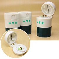 LING'S SHOP 4 Layer Pill Medicine Crusher Grinder Tablet Divider Cutter Storage Box