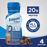 Ensure Enlive Advanced Nutrition Shake with 20 grams of protein, Meal Replacement Shakes, Milk Chocolate, 8 fl oz (4 Count)