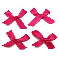 Ac2Shop 50pcs Silk Ribbon Bows Bow Bowknots Ribbon Party Gift Decoration Craft DIY Gift, Rose