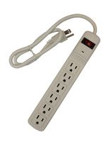 White Stanley 6-Outlet Surge Protector Power Strip [56221]