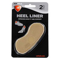 Sof Sole Heel Liner Cushions for Improved Shoe Fit and Comfort (2 Pair) Tan