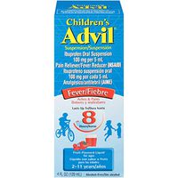 Children’s Advil Suspension (4 fl. oz, Fruit-Flavored), 100mg Ibuprofen Fever Reducer/Pain Reliever, Liquid Pain Medicine, Ages 2 – 11