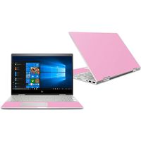 MightySkins Skin Compatible with HP Envy x360 Convertible 15" (2018) - Solid Pink | Protective, Durable, and Unique Vinyl Decal wrap Cover | Easy to Apply, Remove, and Change Styles | Made in The USA