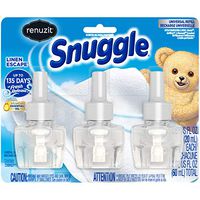 Renuzit Snuggle Scented Oil Refill for Plugin Air Fresheners, Linen Escape, 0.67 Fl Oz (Pack of 3)