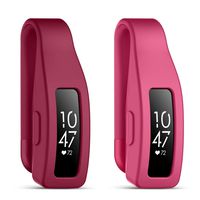 KIMILAR Clip Holder Compatible with Fitbit Inspire/Inspire HR Accessory Clip [2 Pack], Sport Silicone Replacement Clip Holder Smart Clip (Fuchsia+Sangria)