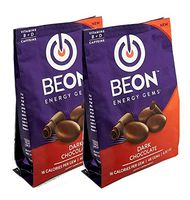 BeON Energy Boost Gems (Energems), Dark Chocolate 133 mg Caffeine & B6 B12 D-Vitamins Per Serving, 96 chocolate gems