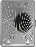 Silver Sunset Compact (9 Kings) Metal-Plated Cigarette Case & Stash Box