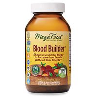 MegaFood, Blood Builder, Daily Iron Supplement and Multivitamin, Supports Energy and Red Blood Cell Production Without Nausea or Constipation, Gluten-Free, Vegan, 180 Count (180 servings)