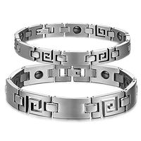 His or Hers Matching Set Couple Titanium Magnetic Bangle Bracelet Anti-fatigue Anti-radiation in a Gift Box (Hers)