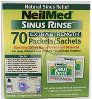 NeilMed's Sinus Rinse Extra Strength Pre-Mixed Hypertonic Packets, 70-Count Boxes - Pack of 2 (Packaging May Vary)