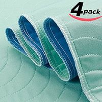 4 Pack - Premium Extra Absorbent Under Pad - Machine Washable - Waterproof Bed Underpad - 34" x 36"